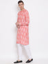 VASTRAMAY Men's Pink Cotton Kurta and Pyjama Set